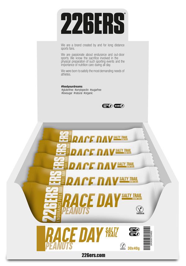Батончик 226ERS Race Day Salty trail Energy арахис 40г 30шт/уп 1200г