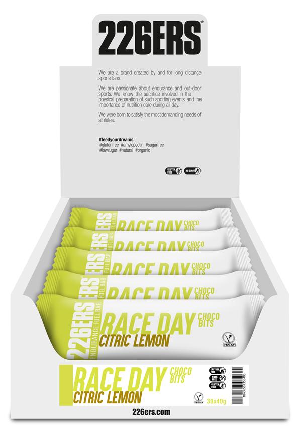 Батончик 226ERS Race Day Choco bits Energy лимон 40г 30шт/уп 1200г