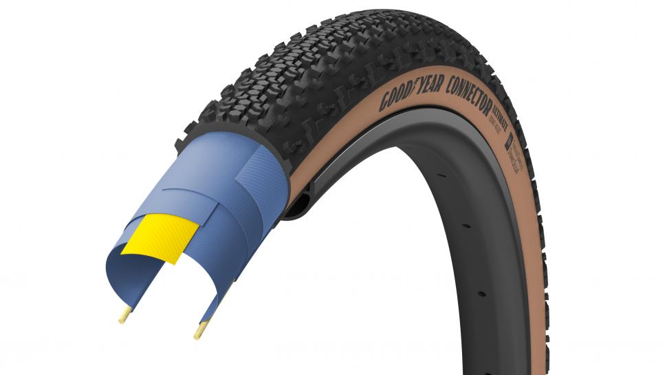Покрышка 700x45 (45-622) GoodYear Connector Ultimate Tubeless Complete Folding Blk/Tan, 120tpi