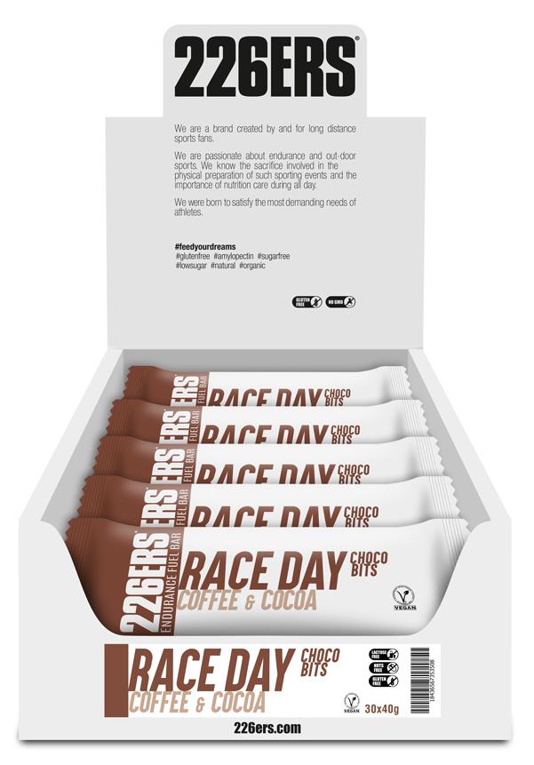 Батончик 226ERS Race Day Choco bits Energy шоколад/кофе 40г 30шт/уп...