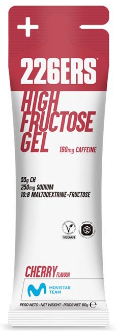 Гель 226ERS High Fructose 55г углеводов 160мг кофеина вишня 80г