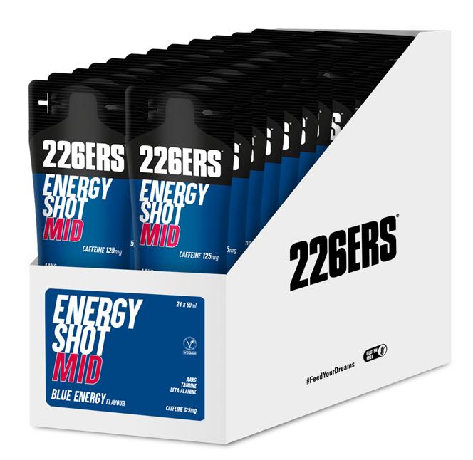Гель 226ERS Energy Shot MID 125мг кофеина синяя энергия 60г 24шт/уп...