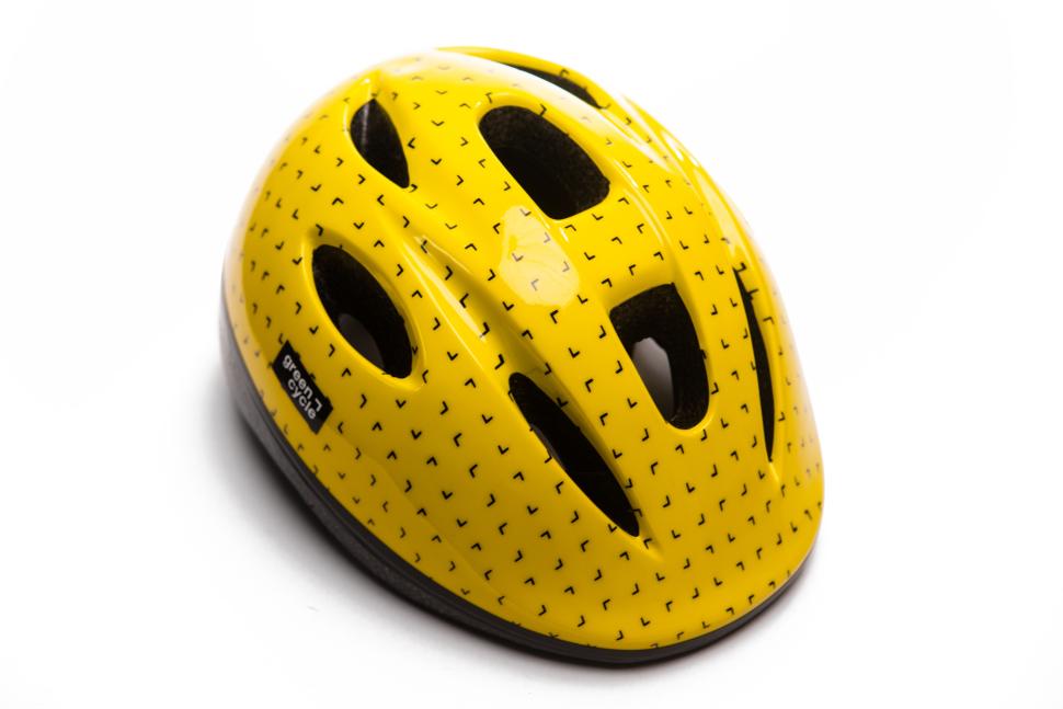 Шлем детский Green Cycle FLASH размер 48-52см желто-черный лак