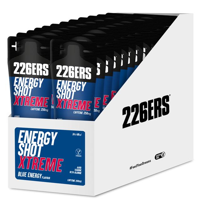 Гель 226ERS Energy Shot XTREM 250мг кофеина синяя энергия 60г...