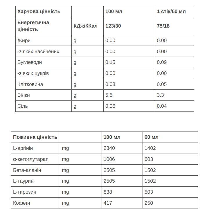 Гель 226ERS Energy Shot XTREM 250мг кофеина синяя энергия 60г 24шт/уп 1440г