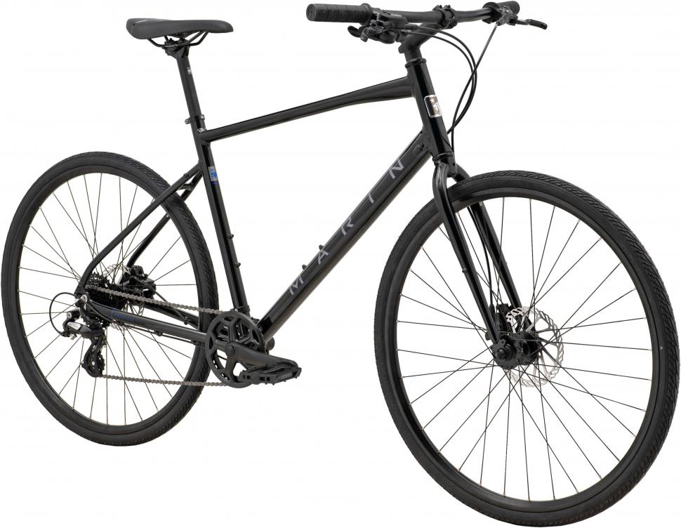 Велосипед 28" Marin Presidio 1 рама - M 2024 Gloss Metallic Black/Charcoal/Blue
