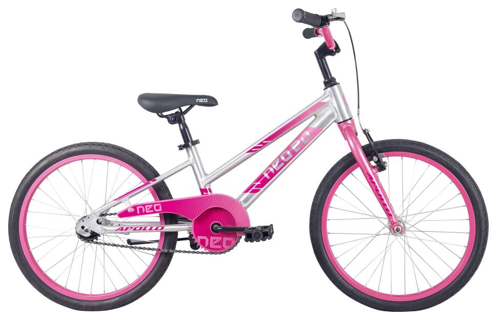 Велосипед 20" Apollo NEO girls Brushed Alloy / Pink / Dark...