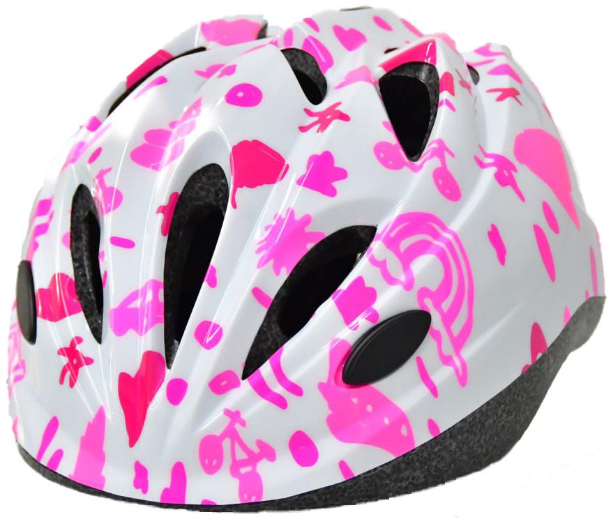 Шлем детский Green Cycle BLOOMY размер 48-52см бело-розовый