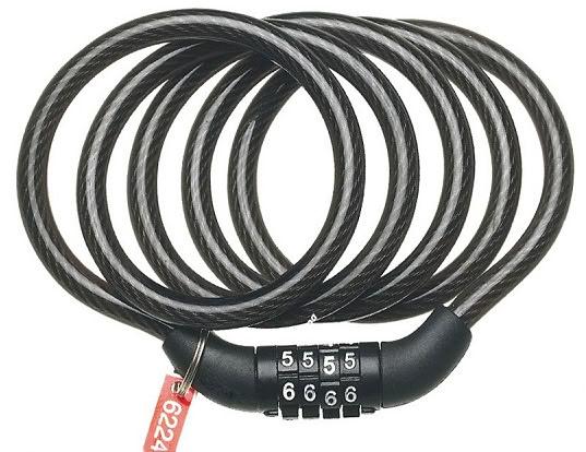 Кодовый замок Green Cycle GLK-140 в силиконовой обойме с тросом...