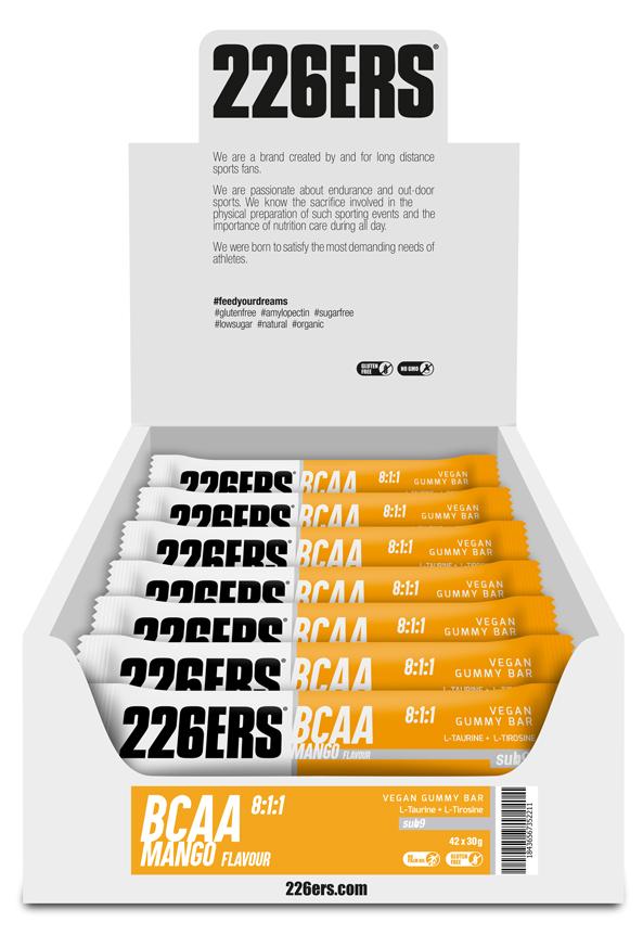 Батончик-желе 226ERS Vegan Gummy Electrolytes BCAA манго 30г...