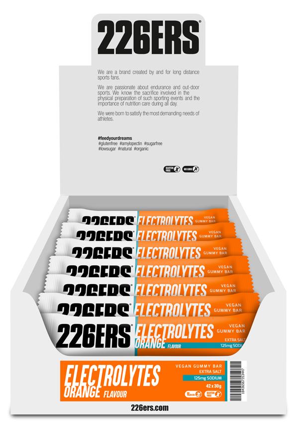 Батончик-желе 226ERS Vegan Gummy Electrolytes апельсин 30г 42шт/уп...