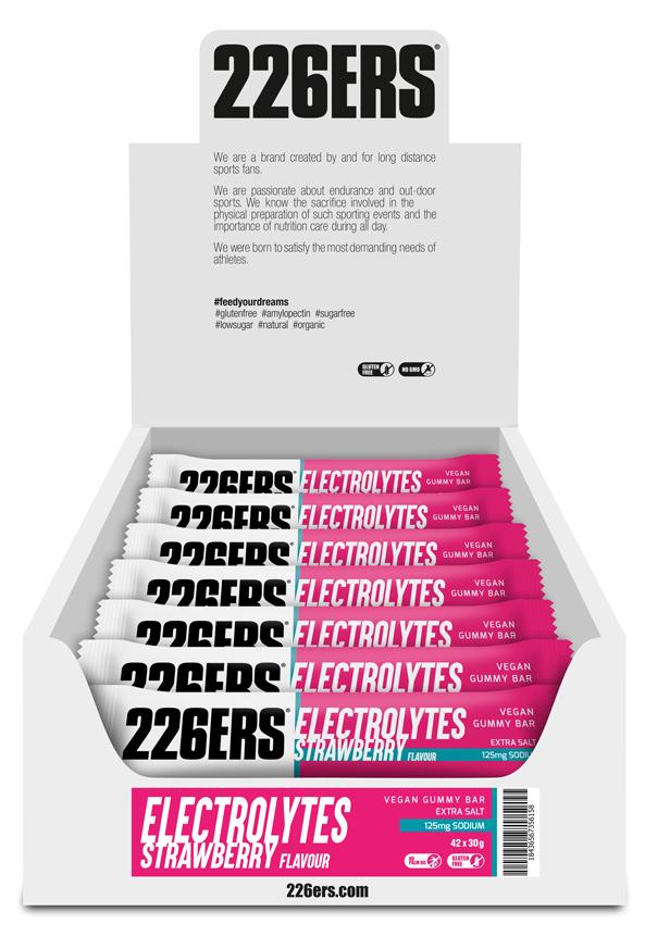 Батончик-желе 226ERS Vegan Gummy Electrolytes клубника 30г 42шт/уп...