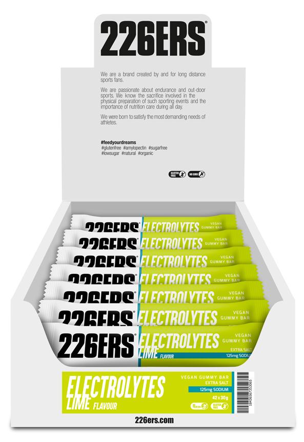 Батончик-желе 226ERS Vegan Gummy Electrolytes лайм 30г 42шт/уп 1260г