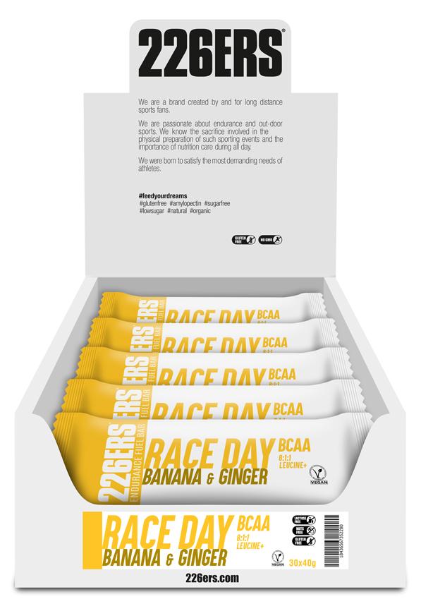 Батончик 226ERS Race Day Energy BCAA банан/имбирь 40г 30шт/уп 1200г