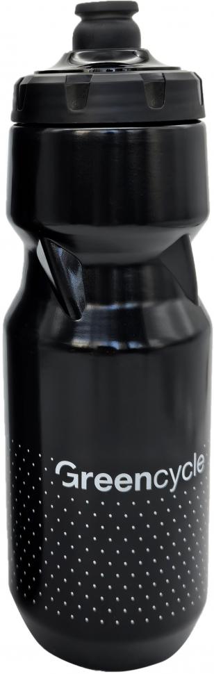 Фляга 0,71 Green Cycle GBT-518 с увеличенным клапаном, черная