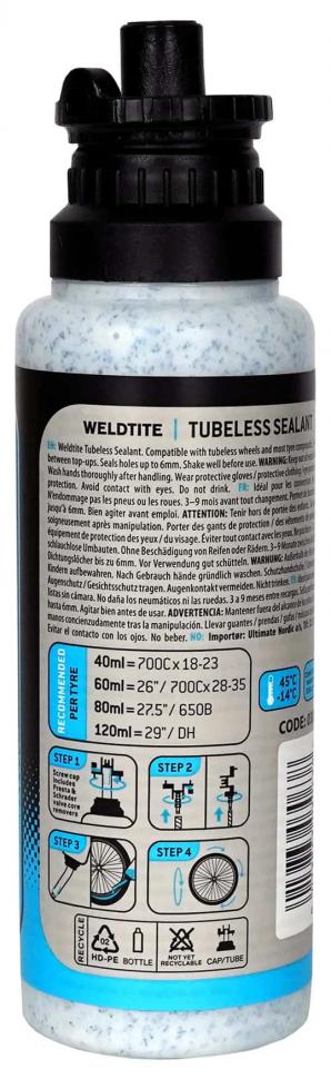 Герметик Weldtite 03063 TUBELESS SEALANT with Rubber Shred, для бескамерных шин, 240мл