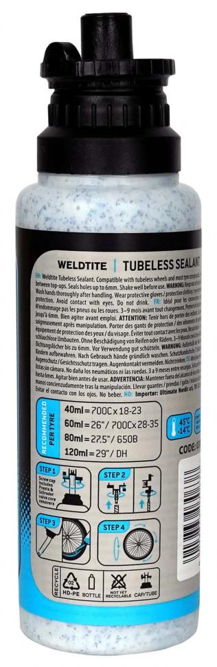 Герметик Weldtite 03093 TUBELESS SEALANT with Rubber Shred, для бескамерных шин, 1л