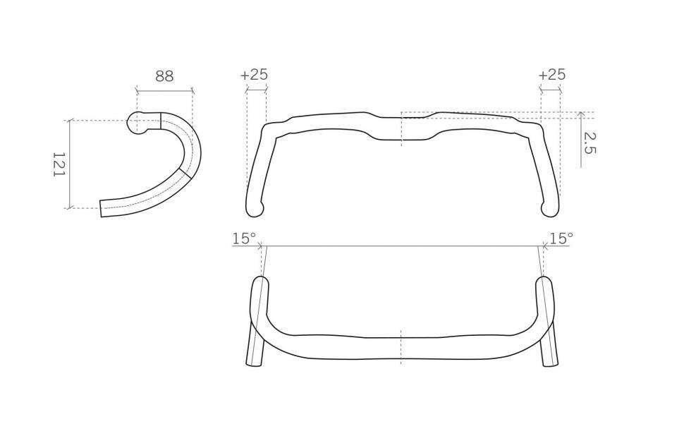 Руль FSA A-Wing AGX Pro Road 440мм, Ø31,8мм, 120мм drop, 80мм reach, черный