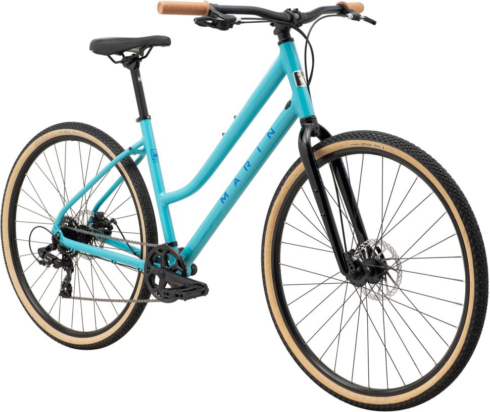 Велосипед 28" Marin Kentfield 1 ST рама - S 2024 Gloss Light Blue/Black/Brown
