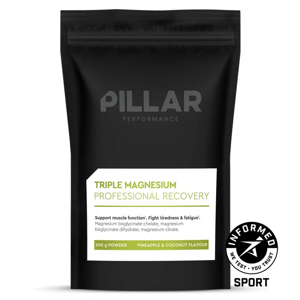 Магний PILLAR Performance Triple Magnesium ананас-кокос 200г (дой-пак)